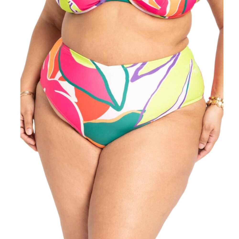 Gabi Fresh Swim x ELOQUII V-Front High Waisted Bikini Bottom
